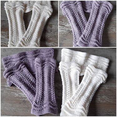 Strickanleitung - Armstulpen/Pulswärmer und Stirnband "Wellenbrecher"