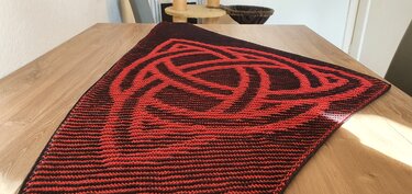 Keltischer Knoten, Schattenstricken, Illusionsstricken, Motivtuch
