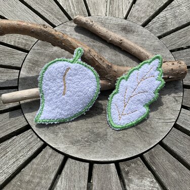 Abschminkpad Blatt Stickdatei ITH 10x10 cm - Sticken