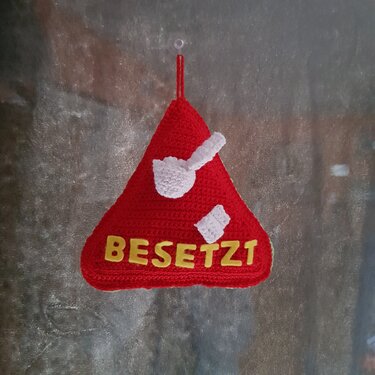 Anleitung Toilettenschild - Häkeln