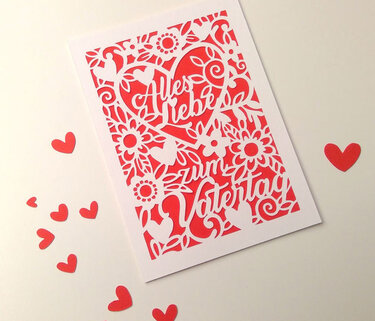 Karte Vatertag Plotterdatei SVG DXF FCM - Plotting