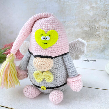 Crochet Amigurumi Pattern Valentine Sleepy Gnome