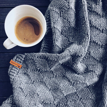 Lantern Blanket Knitting Pattern by Woolture