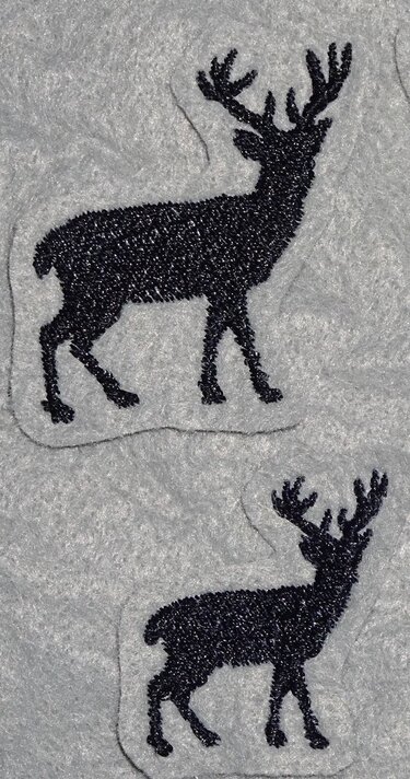 Stickdatei Mini Hirsch Reh Elch Silhouetten - Bild 2