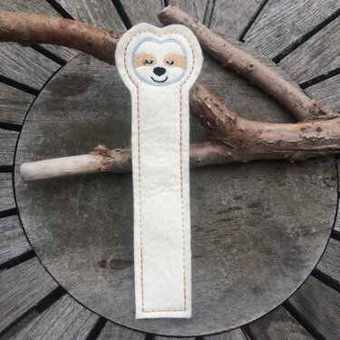 Lesezeichen Faultier Stickdatei  ITH 13x18 - Sticken