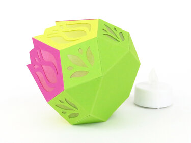 Tischleuchte – Tulpenstrauß – Bastelanleitung und Vorlagen