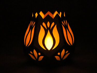 Tischleuchte – Tulpenstrauß – Bastelanleitung und Vorlagen