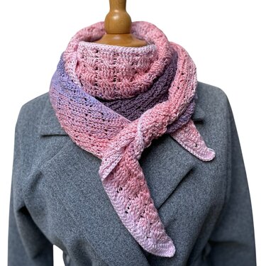 Häkelanleitung flaches Dreieckstuch "Winterzeit"