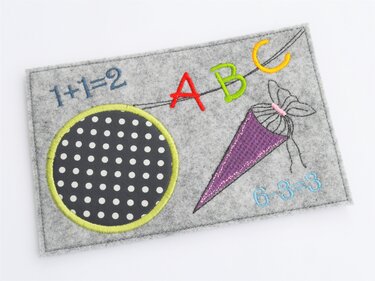 Stickdatei MugRug Schulanfang 13x18cm und 13x20cm - Sticken