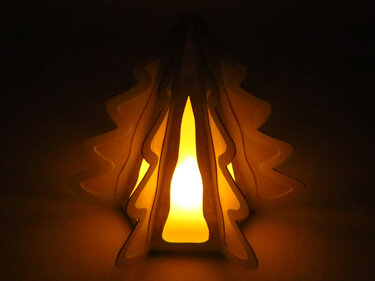 Tischleuchte – Tannenbäumchen – Bastelanleitung und Vorlagen