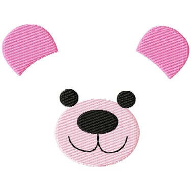 Stickdatei "Gesicht Bärli" 10x10 cm Applikation - Sticken