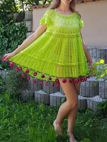 Tunika "Apfelgrün" * Shirt  * Häkelanleitung * Strandmode - Bild 6