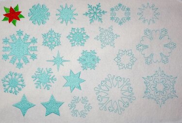 Schneeflocken Stickdatei - Sticken