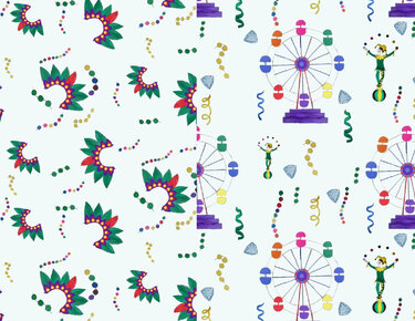 Seamless digital paper carnival - Crafts