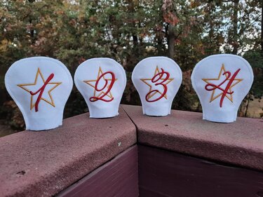 ITH LED Cover Adventszahlen mit Stern - Sticken