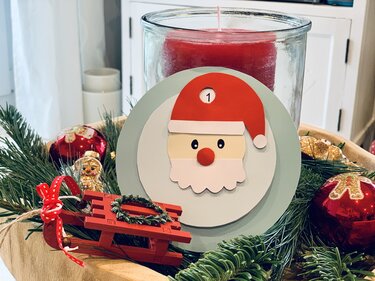 Adventskalender Drehkalender Weihnachtsmann Plotterdatei Bastelanleitung