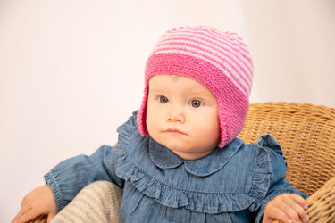 Strickanleitung für Babymütze Mollie in 3 Größen 38-47cm (3-18 Monate) - Bild 5
