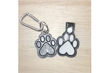Stickdatei Schlüsselanhänger Pfote ITH 10x10 - Sticken