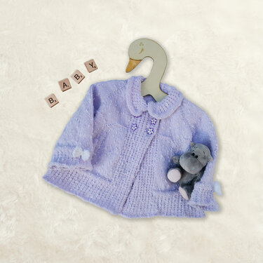 Bunnkykids Knitted  Yolk Coat in DK for 6 to 12 months - Knitting