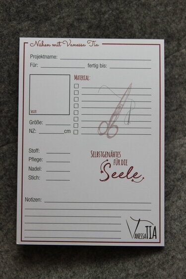 Nähorganizer - Ordnung beim Nähen - Druckvorlage - Basteln