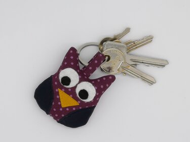 Nähanleitung kleine Eule, Schlüsselanhänger