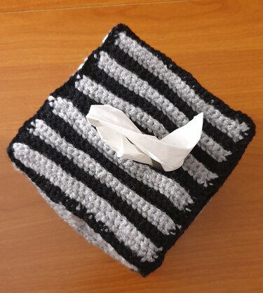 Anleitung Taschentuchbox Würfel - Häkeln