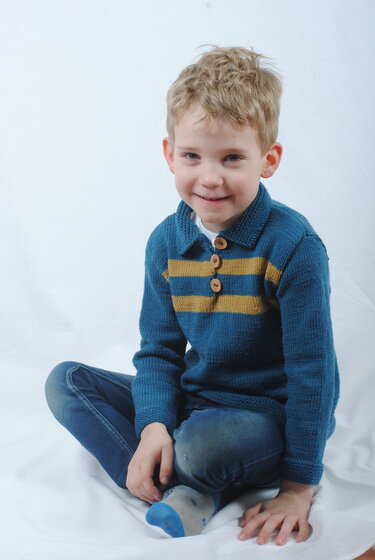 Strickanleitung Jungenpulli Dietmar in den Größen 98 bis 128, von 3-8 Jahre