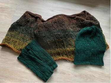 Anleitung Set Loop - Mütze - Armstulpe *Weihnachtszauber* - Häkeln