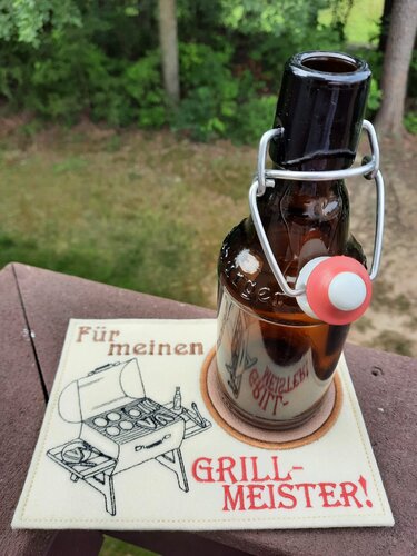 Stickdatei Grill Männer Untersetzer verschiedene Motive - Sticken