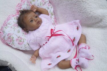 Strickanleitung für Baby's u. Reborns 3-teilig Modell Zoe Gr. 48  und Gr.56 - Bild 13
