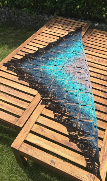 Crochet Pattern Triangle Shawl Segen der Engel – with Crochet Chart - Image 6