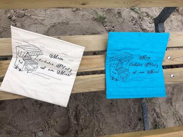 Stickdatei Strandkorb Meer verschiedene Größen - Sticken