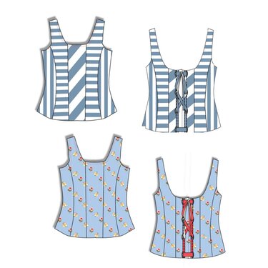 Sommershirt Nina Gr. 34-48 Schnittmuster und Nähanleitung