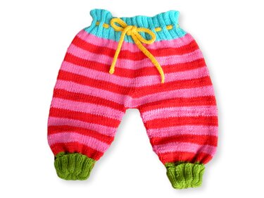 Baby pants - 3 sizes - knitting pattern