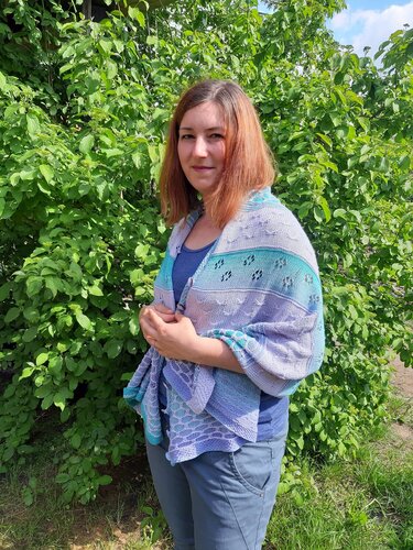 Anleitung Poncho/Stola  "Frühlingsflüstern" - Bild 3