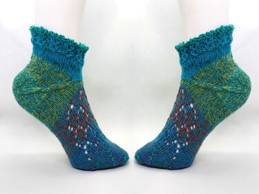 Two Way Socke "Aquarius", von der Ferse aus! Gr. 32-47 - Stricken