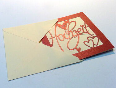 Karte Hochzeit Plotterdatei SVG DXF FCM - Bild 3