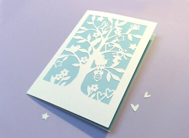 Karte Baby Baum Plotterdatei SVG DXF FCM - Bild 4