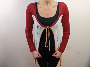 Strickanleitung Cardigan dreifarbig