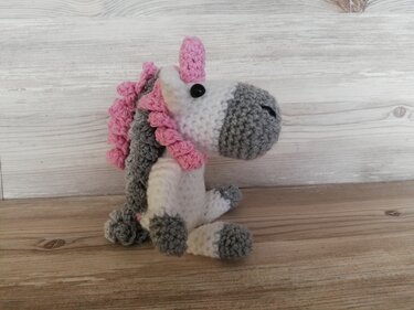 Häkelanleitung Einhorn - niedliche 16 cm groß