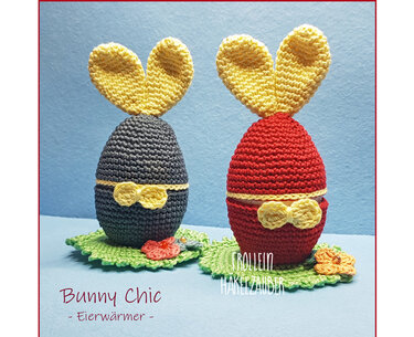 Häkelanleitung Häschen Bunny Chic - Eierbecher/Eierwärmer Tischdeko