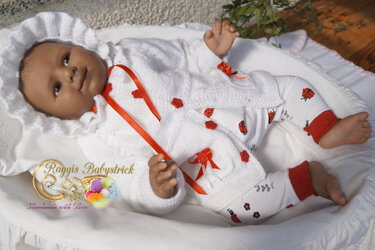 Strickanleitung für Baby's u. Reborns 3-teilig Modell Alice Gr. 50 - 56 - Bild 6