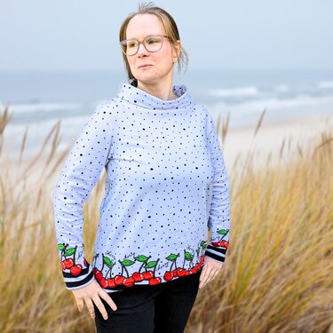 Long sleeve shirt Lisette size 34-46 sewing pattern