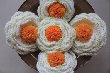 Häkelanleitung Blume Dottergelb + Blatt take me to fairyland