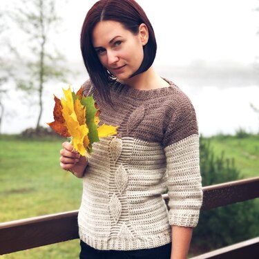 Crochet Pattern - Leaf Sweater