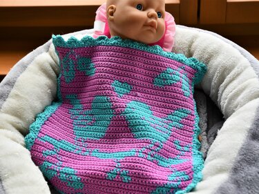 Crochet Pattern Dishcloth / Washcloth "Love Birds"