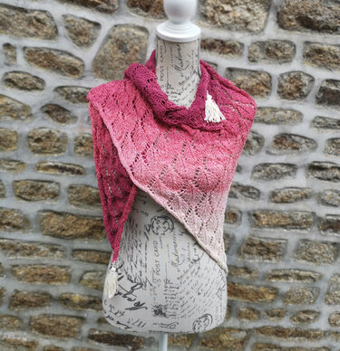 Autumn Falling Leaves Shawl - Knitting