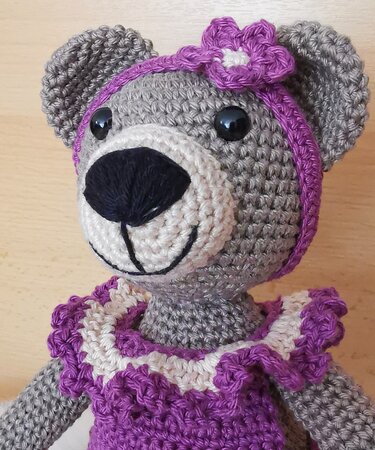 Miss Violett - crochetpattern teddy