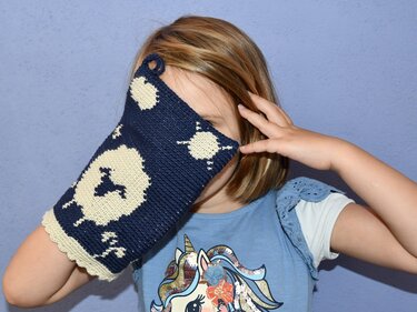 Crochet Pattern Washcloth "Funny Sheep"