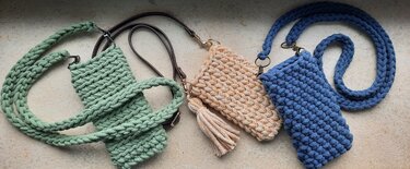 3 verschiedene Handytaschen Häkelanleitung